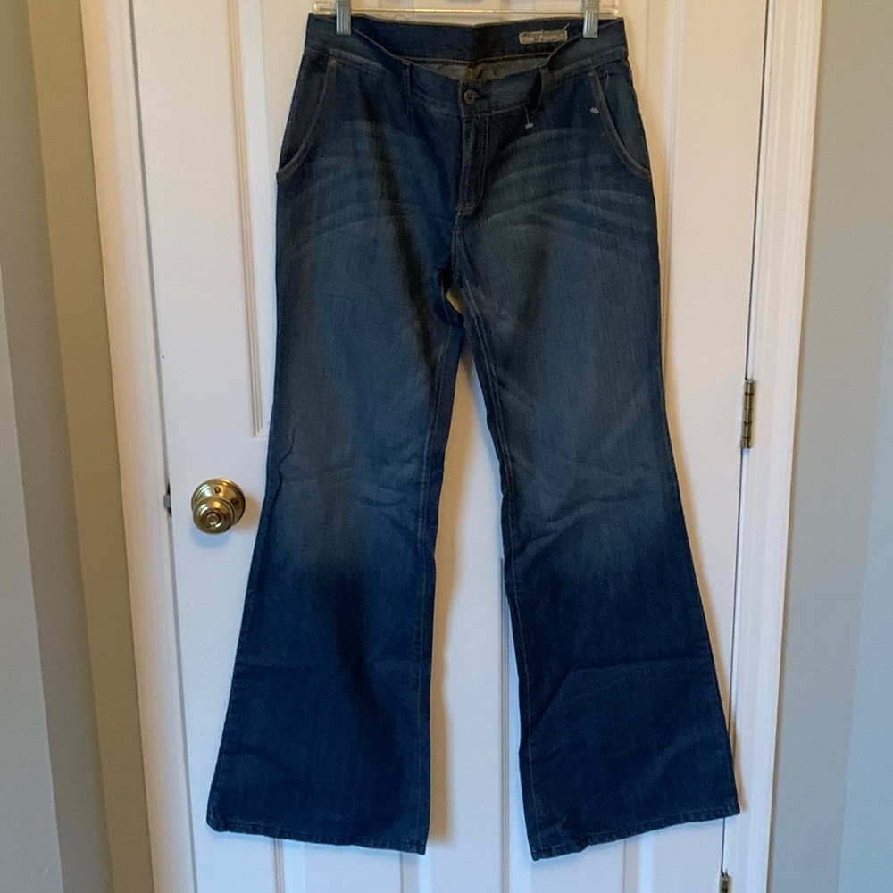 New Chip & Pepper Wide Leg Denim Jeans Sz 32 Arctic Fox
